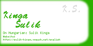 kinga sulik business card